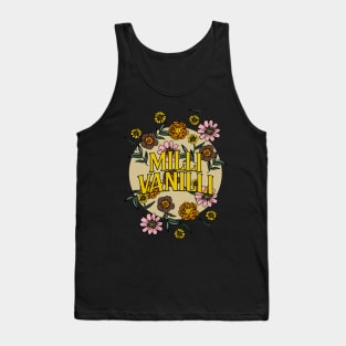 Milli Vanilli Name Personalized Flower Retro Floral 80s 90s Name Style Tank Top